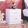 Vida Designs White Bedside Drawer, Bedside Cabinet, 2 Drawer, Bedside Table, Metal Handles & Runners