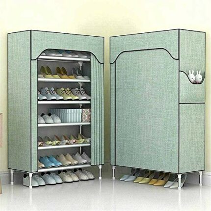 EYHLKM Dust Resistance Lattices Non-Woven Fabric Shoe Rack Shoe Tower Storage Organizer Cabinet Stock (Color : D)