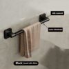 ANMEISH Self Adhesive Towel Rail,40CM Sticky Towel Holder,Anti Rust Stick on Towel Rack, Single Wall Mounted Towel Bars for the Bathroom Kitchen