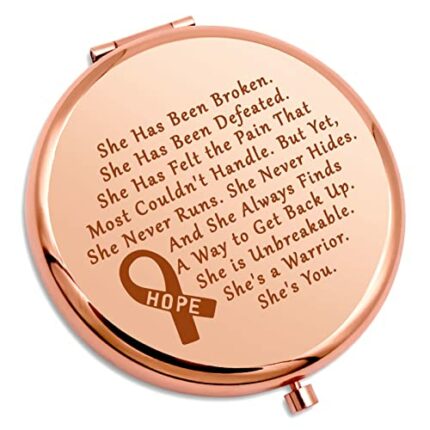Cancer Survivor Gift Inspirational Birthday Gifts Compact Mirror Breast Cancer Awareness Gifts for Women Cancer Patient Post Recovery Gift Surger