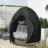 widesmile Double Egg Chair Cover 420D Oxford Fabric Outdoor Hanging Double Egg Chair Covers Waterproof Anti-dust Garden Wicker Cocoon Swing Chair