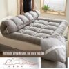 UE-MAOLU Plush Foldable Futon Mat - Full Size Non-Slip Tatami Mattress Topper For Adults & Children - Thicken Floor Mattress With Quilting, Singl