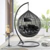 Warmiehomy Swing Hanging Chair Cushion Thicken Hanging Basket Chair Cushion Egg Chair Swing Cushion with Pillow for Outdoor Indoor Egg Hanging Ba