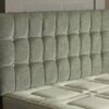 CROWNBEDSUK Omega diamante chenille headboard in 2ft6,3tf,4ft,4ft6,5ft,6ft (4FT SMALL DOUBLE, Grey)