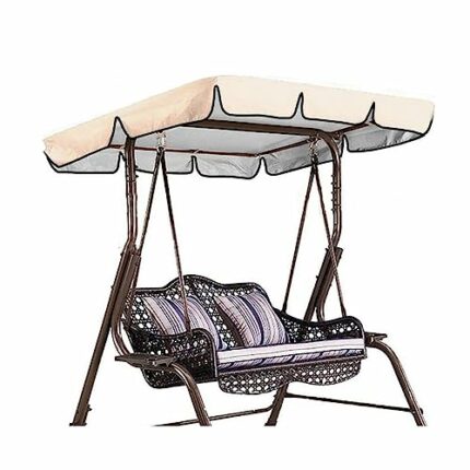 Healife Replacement Garden Swing Seat Cover, Waterproof Durable Swing Chair Canopy, Hammock Cover Top for 2 and 3 Seater Swing Chair