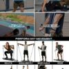 EVO Gym - Portable Home Gym Strength Training Equipment, at Home Gym | All in One Gym - Resistance Bands, Base Holds Gym Bar & Handles for Travel