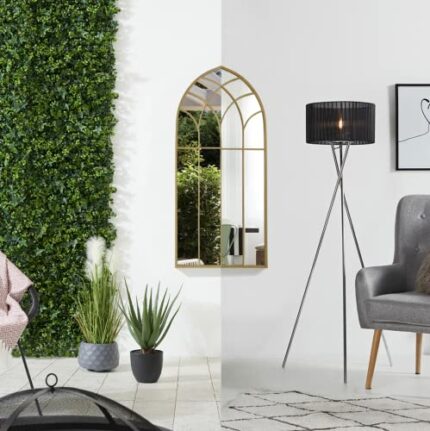 The Outdoor and Indoor Living Collection: Gothic Mirror - Gold