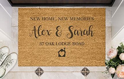 Personalised Welcome Coir Large Door Floor Mat Wedding Home Gift Wedding House