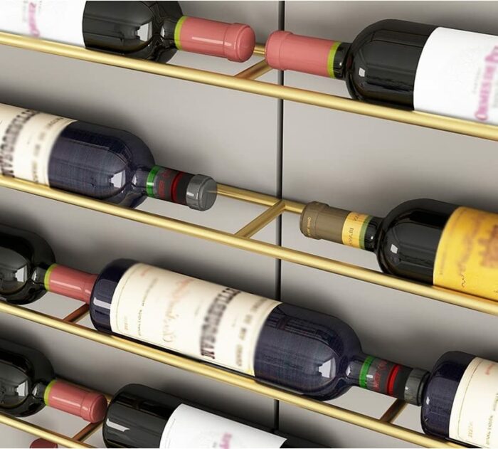 LHLLHL Wall-mounted Wine Rack European-style Wrought Iron Glass Cabinet Restaurant Display Cabinet Bar Storage Rack