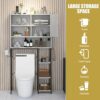 UROSULO Over The Toilet Storage Cabinet, Over The Toilet Storage Shelf with Toilet Paper Holder, Bathroom Organizer Over Toilet Storage, Space-Sa
