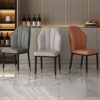 dining chair Kitchen Dining Room Furniture Chairs Kitchen Dining Chairs Set Of 2 Modern High Back Soft Seat Living Room Chairs Water Proof PU Lea