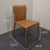 WALNUT Saddle Leather Dining Chair Single Relaxed Chair Dining Stool Furniture Furniture Chairs for Kitchen