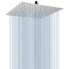 Voolan 10" High Pressure Rain Shower Head, Square Shower Heads Made from 304 Stainless Steel Material, Comfortable Shower Experience Even at Low