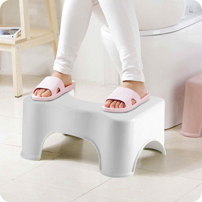 Ossian Toilet Squatting Stool - Universal Compact Non-Slip Easy Wipe Clean Bathroom Posture Correcting Step Stool Aid for Constipation Haemorrhoi