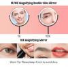WIZCHARK 8” Lighted Makeup Mirror, 1X 10X Magnifying Mirror with Light, Double Sided Vanity Mirror with Lights, 3 Color LED Dimmable 2000mAh Rech