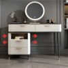 BVDSG Dressing Table Solid Wood Retractable Dressing Table Bedroom Furniture Storage Cabinet
