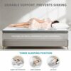 Degrees of Comfort Dual-Layer Memory Foam Mattress Topper for Pressure Relieving, Mattress Topper Double Bed with Anti-Slip Breathable Hypoallerg