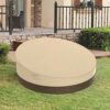 wide smile Patio Rattan Daybed Cover Round Waterproof Daybed Rattan Garden Furniture Cover Breathable Oxford Fabric Outdoor Daybed Sofa Protectiv