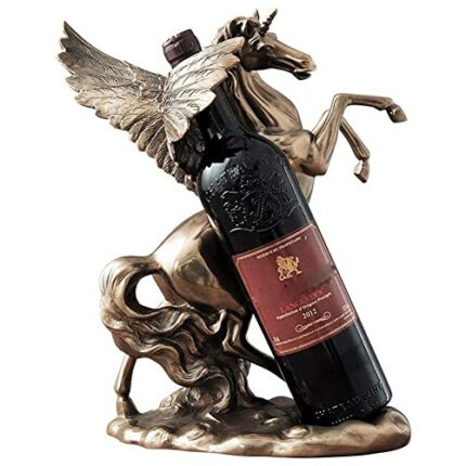 DISHENGZHEN Horse Shaped Wine Bottle Holder Wine Rack shelf Resin Sculpture Practical Home decoration Crafts Kitchen Home Decoration, for Living