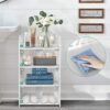 Yosoo Health Gear Shoes Rack, 4 Tier Carved Shoe Storage Stand, White Multifunction Stand shoe shelf Easy To Assemble Shoe Storage Rack Organiser