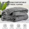 SONIVE Mattress Topper Ultra thick Fluffy Soft Topper Pillow-Top Box quilted pad with 360° elastic band up to 30cm Hotel Quality with Premuim 100