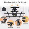 TV Wall Bracket Mount Swivel FORGING MOUNT Adjustable Sliding Moveable Full Motion TV Mount Extendable Tilt Heavy Duty TV Bracket for 37-75 inch