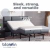 Btowin VCF 8-9 Inch / 20-22.5cm Adjustable Metal Bed Frame Support Legs, 4Pcs T-Shaped Heavy Duty Adjustable Height Center Support Leg for Steel