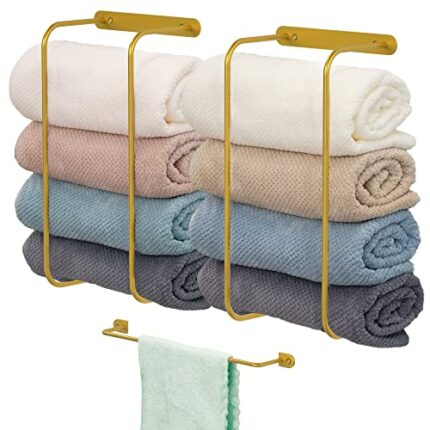 2+1 Set Towel Racks for Bathroom, Towel Holder for Bathroom Wall, Bathroom Storage, Towel Racks for Bathroom Wall Mounted, Bathroom Towel Storage