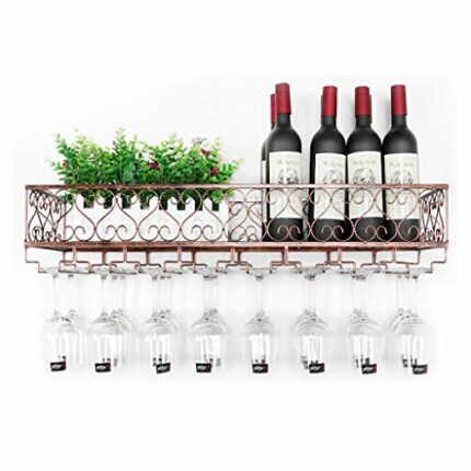 Wall-Mounted Stylish Simplicity Wine Rack Simple Iron Art Creative Display Storage Wine Rack Wine Glass Holder - Restaurant Kitchen Bar Floating