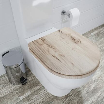 Croydex WL610131H Varese Toilet Seat, Grey Oak