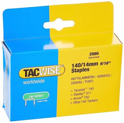 Tacwise 0349 Type 140/14mm Heavy Duty Galvanised Staples, Pack of 2000