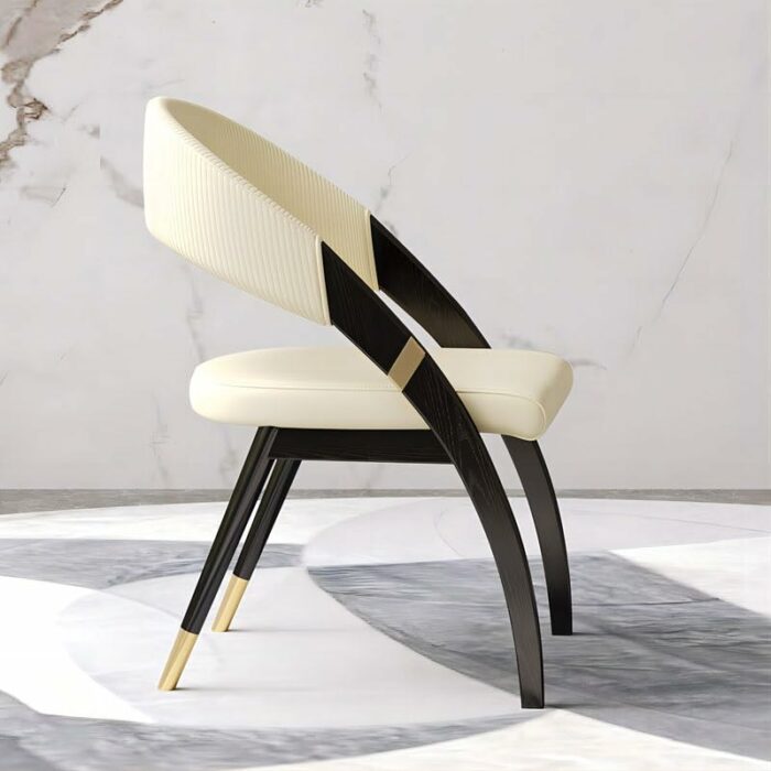 LXXSH Comfortable Dinning Chair Home Bedroom Dining Chairs Designer Kitchen Household Items (Color : Argento, Size : 52 * 60 * 83cm)