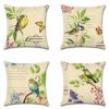Artscope Set of 4 Decorative Cushion Covers 45x45cm, Tropical Plants Waterproof Throw Pillow Covers, Perfect to Outdoor Patio Garden Bench Living