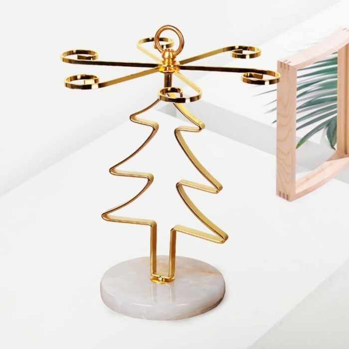 JJZXD Wine Glass Holder, Christmas Tree Countertop Wine Glass Holder, Elegant Freestanding Table Top Goblet Wine Glass Holder