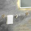 Towel Rail Self Adhesive Towel Rack Wall Mounted No Drill Towel Holder Anti-rust Zinc Alloy/Acrylic For Bathroom Balcony,golden C,60cm