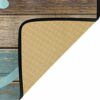 Aslsiy Retro Wooden Board Anchor Kitchen Rug Sea Ocean Kitchen Mat Area Rug Marine Nautical Floor Mat Welcome Non Slip Rug for Kitchen Home Decor