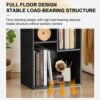 VECELO 4-Tier Bookcase, Modern Storage Cabinet with Height Difference Shelves for Standard Textbooks, 5 Cubes, Vertical or Horizontal, Easy Assem