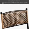 WALNUT Garden Chairs Table Set Rattan Furniture Dining Folding Chairs Lazy Lounge Chair Balcony Summer Chair Home Backrest Dining Table (Size : L