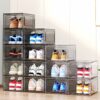 ARSTPEOE Shoe Box,9 pcs Shoe Storage Boxes Clear Plastic Stackable, Shoe Organizer Containers with Lids for Women/Men