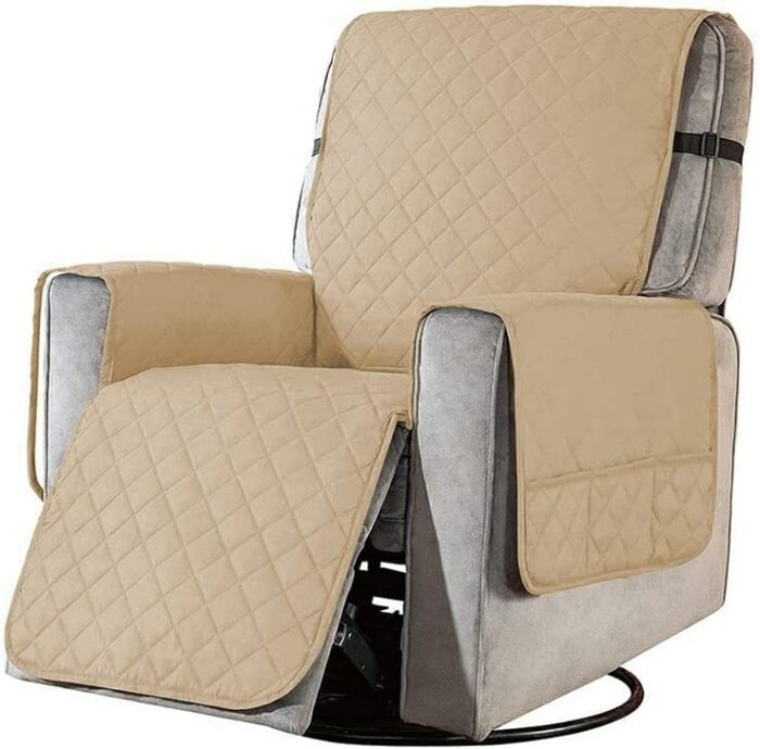 Recliner Arm Chair Cover, Removable Single Sofa Slipcover, Supersoft Splash Proof Cotting Fabric Couch Cover, Living Room Furniture Protector Cov