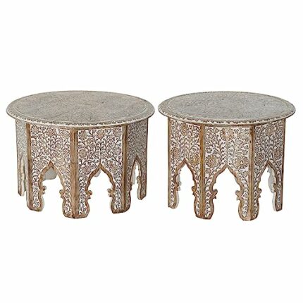 DKD Home Decor Set of 2 Tables, Estándar