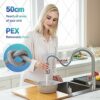 APPASO Kitchen Sink Mixer Taps with Pull Out Spray, Solid Stainless Steel Pull Out Kitchen Tap with 3 Modes, Brushed Nickel High Arch Single Hand