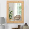 Black Wall Mirror with Wood Framed Rectangle Rustic Antique Mirror Vanity Farmhouse Bedroom Bathroom Hanging Mirror Wall Decor Home Entryway Livi