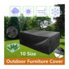ZXFYHD Garden Furniture Cover Patio,Furniture Covers 10 Sizes Outdoor Garden Furniture Rain Cover Waterproof Oxford Wicker Sofa Protection Set Ga