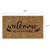 Barnyard Designs ‘Welcome to our Home’ Doormat, Indoor/Outdoor Non-Slip Rug, Front Door Welcome Mat for Outside Porch Entrance, Home Entryway Far