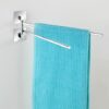 WENKO Turbo-Loc® Quadro Stainless Steel Towel Rail with 2 Arms - No Drilling Required, Rustproof Stainless Steel, 6.5 x 14.5 x 40 cm, Chrome