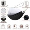Anyoo Cotton Hammock with Mosquito Net & Tree Straps Kits, Breathable Mesh Hammock for Outdoor Garden Yard Camping Hiking Backpacking