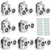 8 x ChromeplatedTop Bottom Single Shower Rollers/Runners/Wheels Replacements 25mm