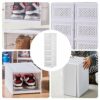 Tuzsocr Set of 6 Clear Shoe Boxes, Shoe Organiser, Installation Free, Stackable Transparent Plastic Shoe Box with Lid for Ladies/Men 34 X 25 X 16