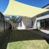 Ankuka Sun Shade Sail 2m x 3m Light Orange Rectangular Waterproof Garden Sun Sail Outdoor Patio Party Sunscreen Awning Canopy 98% UV Block With R